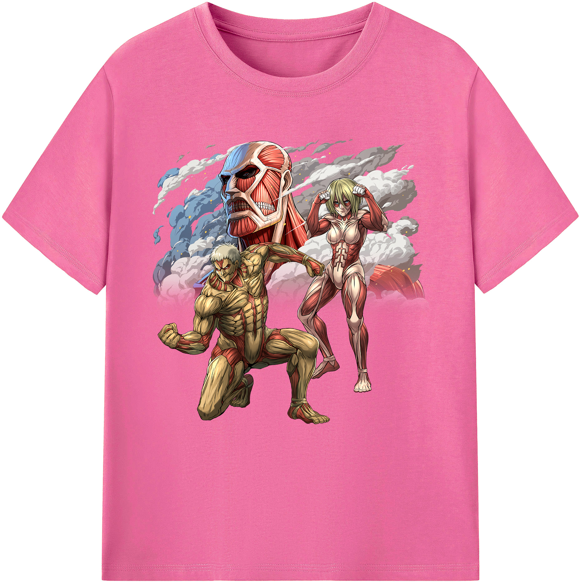 （画像用） 進撃の巨人 Attack on Titan レディースカジュアルプリントTシャツ（綿100％）